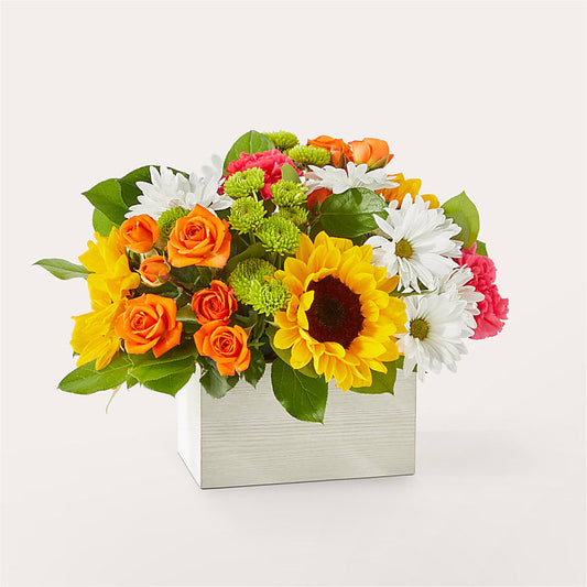 Sun-drenched Blooms Box Bouquet